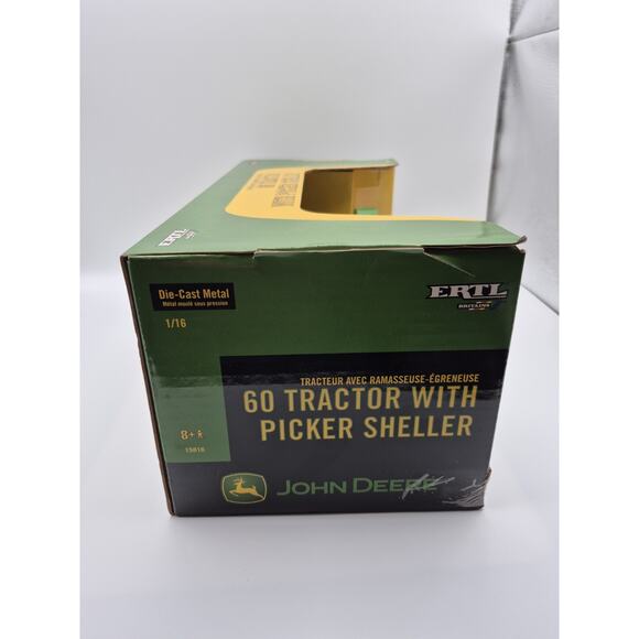 ERTL John Deere 60 Tractor with Picker Sheller 1/16 Scale Die-Cast #15816 2008 - Picture 7 of 13